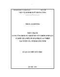 Luận án tiến sĩ Y học: Thực trạng cung ứng dịch vụ chăm sóc sức khỏe sinh sản và hiệu quả một số giải pháp can thiệp tại tuyến xã tỉnh Quảng Ninh