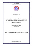 Tóm tắt Luận văn thạc sĩ Luật học: Pháp luật về kiểm soát ô nhiễm đất và thực tiễn thi hành trên địa bàn Quận Thanh Khê