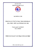 Tóm tắt Luận văn thạc sĩ Luật học: Pháp luật về xử lý rác thải sinh hoạt, qua thực tiễn tại tỉnh Quảng Trị