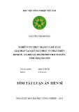 Tóm tắt Luận án tiến sĩ Nông nghiệp: Nghiên cứu thực trạng và đề xuất giải pháp tạo quỹ đất phục vụ phát triển kinh tế - xã hội tại thành phố Thái Nguyên, tỉnh Thái Nguyên