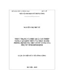 Luận án tiến sĩ Y tế công cộng: Thực trạng và hiệu quả can thiệp nâng cao kiến thức và thực hành phòng bệnh Ung thư cổ tử cung của phụ nữ tỉnh Bình Định