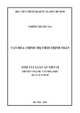 Tóm tắt Luận án tiến sĩ Văn hóa học: Văn hóa chính trị thời thịnh Trần