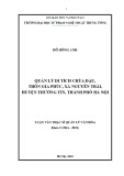 Luận văn thạc sĩ Quản lý văn hóa: Quản lý di tích chùa Đậu, thôn Gia Phúc, xã Nguyễn Trãi, huyện Thường Tín, thành phố Hà Nội