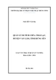 Luận văn thạc sĩ Quản lý văn hóa: Quản lý di tích chùa Thái Lạc, xã Lạc Hồng, huyện Văn Lâm, tỉnh Hưng Yên