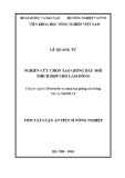 Tóm tắt Luận án tiến sĩ Nông nghiệp: Nghiên cứu chọn tạo giống dâu mới thích hợp cho Lâm Đồng