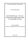 Luận án tiến sĩ Lịch sử: Đảng bộ tỉnh Bà Rịa - Vũng Tàu lãnh đạo phát triển kinh tế biển từ năm 2000 đến năm 2015