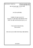 Tóm tắt Luận văn tiến sĩ Kỹ thuật môi trường: Nghiên cứu khả năng xử lý Paraquat và DDT trong môi trường nước bằng vật liệu nano TiO2 pha tạp Fe, Co, Ni
