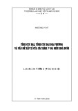 Luận án tiến sĩ Toán học: Tính cực đại, tính cực đại địa phương và vấn đề xấp xỉ của các hàm F-đa điều hòa dưới