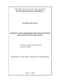 Summary of doctoral thesis in mathematics: Stability and stabilization for some evolution equations in fluid mechanics