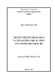 Luận án tiến sĩ Ngữ văn: Truyền thuyết Phạm Nhan và tín ngưỡng thờ ác thần của người Việt ở Bắc Bộ