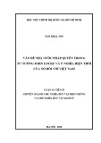 Luận văn tiến sĩ Triết học: Vấn đề nhà nước pháp quyền trong tư tưởng John Locke và ý nghĩa hiện thời của nó đối với Việt Nam