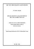 Tóm tắt Luận án tiến sĩ Khoa học giáo dục: Đòn bẩy kinh tế của nhà nước đối với khu công nghiệp ở Việt Nam