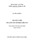 Tóm tắt Luận án tiến sĩ Tâm lý học: Trí tuệ xã hội của sinh viên sư phạm mầm non