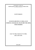 Luận văn thạc sĩ Quản lý văn hóa: Xây dựng đời sống văn hóa cơ sở ở phường Ninh Khánh, Thành phố Ninh Bình, tỉnh Ninh Bình