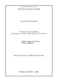 Tóm tắt Luận án tiến sĩ Toán học: Bài toán tựa cân bằng dạng Blum – Oettli tổng quát và ứng dụng