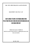 Tóm tắt Luận văn tiến sĩ Xây dựng Đảng: Chất lượng tổ chức cơ sở đảng nông thôn ở các tỉnh phía Bắc Cộng hòa Dân chủ Nhân dân Lào giai đoạn hiện nay