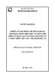 Tóm tắt Luận văn thạc sĩ Kế toán: Nghiên cứu hệ thống chỉ tiêu đánh giá thành quả trong điều kiện vận dụng thẻ điểm cân bằng tại Ngân hàng TMCP Đầu tư và Phát triển Việt Nam – chi nhánh Hải Vân