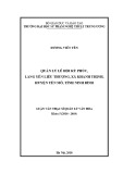 Luận văn thạc sĩ Quản lý văn hóa: Quản lý lễ hội Kỳ Phúc, làng Yên Liêu Thượng, xã Khánh Thịnh, huyện Yên Mô, tỉnh Ninh Bình