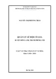 Luận văn thạc sĩ Quản lý văn hóa: Quản lý lễ hội Cổ Loa, huyện Đông Anh, thành phố Hà Nội