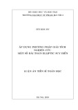 Luận án tiến sĩ Toán học: Áp dụng phương pháp giải tích nghiên cứu một số bài toán elliptic suy biến