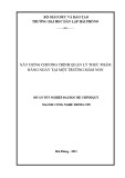 Đồ án tốt nghiệp ngành Công nghệ thông tin: Xây dựng chương trình quản lý thực phẩm hàng ngày tại một trường mầm non