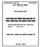 Tóm tắt luận án Tiến sĩ Kinh tế: Giải pháp huy động vốn cho đầu tư phát triển đào tạo nghề ở Việt Nam