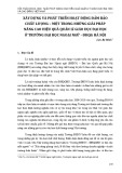 Xây dựng và phát triển hoạt động đảm bảo chất lượng - Một trong những giải pháp nâng cao hiệu quả quản lí giáo dục Đại học ở trường Đại học Ngoại ngữ, ĐHQG Hà Nội