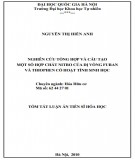 Tóm tắt luận án Tiến sĩ Hóa học: Nghiên cứu tổng hợp và cấu tạo một số hợp chất Nitro của dị vòng Furan và Thiophen có hoạt tính sinh học
