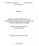 Tóm tắt luận án Tiến sĩ Y học: Nghiên cứu một số yếu tố nguy cơ ảnh hưởng xấu đến sức khoẻ nhân viên Y tế và đề xuất biện pháp can thiệp