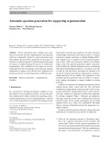 Automatic question generation for supporting argumentation