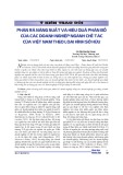 Phân rã năng suất và hiệu quả phân bổ của các doanh nghiệp ngành chế tác của Việt Nam theo loại hình sở hữu