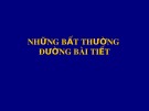 Bài giảng Những bất thường đường bài tiết