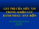 Bài giảng Giá trị của siêu âm trong khảo sát bánh nhau, dây rốn - CKII.BS. Huỳnh Văn Nhàn