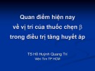 Bài giảng Quan điểm hiện nay về vị trí của thuốc chẹn β trong điều trị tăng huyết áp - TS. Hồ Huỳnh Quang Trí