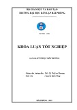 Đồ án tốt nghiệp ngành Kỹ thuật môi trường: Thiết kế bãi lọc trồng cây dòng chảy ngay xử lý nước thải sinh hoạt