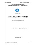 Đồ án tốt nghiệp ngành Kỹ thuật môi trường: Các mô hình quản lý bền vững tài nguyên rừng ngập mặn tại Vườn quốc gia Xuân Thủy - Nam Định