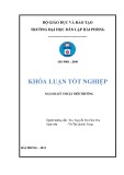 Đồ án tốt nghiệp ngành Kỹ thuật môi trường: Nghiên cứu khả năng xử lý Cu2+ trong nước bằng vật liệu hấp phụ chế tạo từ vỏ đậu tương