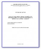 Tóm tắt luận án Tiến sĩ Toán học: Toán tử Squaring trong nghiên cứu đối đồng điều của đại số Steenrod và đồng cấu Lannes