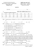 Đề thi học kì 1 môn Toán 10 năm 2018-2019 có đáp án - Trường THCS&THPT M.V Lômônôxốp