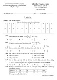 Đề thi học kì 2 môn Toán 10 năm 2018-2019 có đáp án - Trường THCS&THPT M.V Lômônôxốp