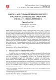 Political and diplomatic relations between India and Myanmar(1992-2014): A view from the impacts of Look East Policy