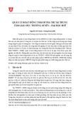 Quản lý hoạt động thanh tra thi tại Trung tâm Giáo dục Thường xuyên - Đại học Huế