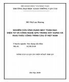 Tóm tắt luận án Tiến sĩ Kỹ thuật: Nghiên cứu ứng dụng máy toàn đạc điện tử và công nghệ GPS trong xây dựng và khai thác công trình cầu ở Việt Nam