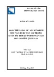 Tóm tắt luận văn Thạc sĩ Tài chính ngân hàng: Hoàn thiện công tác xây dựng định mức dự toán chi thường xuyên đầu thời kỳ ổn định ngân sách 2017-2020 tỉnh Quảng Nam