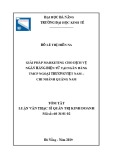 Tóm tắt luận văn Thạc sĩ Quản trị kinh doanh: Giải pháp  Marketing cho dịch vụ ngân hàng điện tử tại Ngân hàng TMCP Ngoại thương Việt Nam – Chi nhánh Quảng Nam