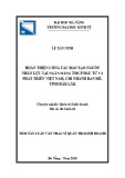 Tóm tắt luận văn Thạc sĩ Quản trị kinh doanh: Hoàn thiện công tác đào tạo nguồn nhân lực tại chi nhánh Ban Mê - Ngân hàng TMCP Đầu tư & Phát triển Việt Nam