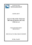 Tóm tắt luận văn Thạc sĩ Quản lý kinh tế: Quản lý nhà nước về đất đai trên địa bàn huyện Chư Păh, tỉnh Gia Lai