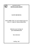 Tóm tắt luận văn Thạc sĩ Quản trị kinh doanh: Hoàn thiện công tác quản trị tài sản tại Công ty TNHH MTV Bazan Đắk Nông