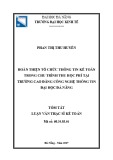 Tóm tắt luận văn Thạc sĩ Kế toán: Hoàn thiện tổ chức thông tin kế toán trong chu trình thu học phí tại trường cao đẳng Công nghệ Thông tin – Đại học Đà Nẵng