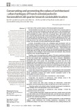 Conservating and promoting the values of architectural - urban heritages of French colonial period in Savannakhet old quarter towards sustainable tourism